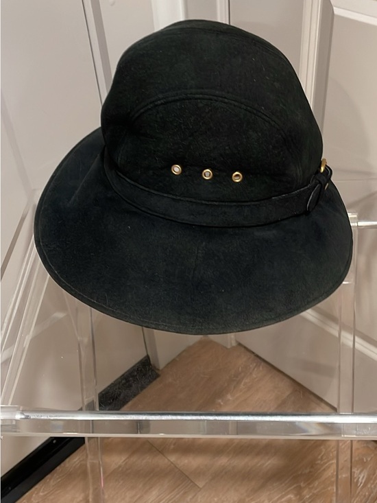 Eric Javits Black Suede Floppy Brim Hat main image 7